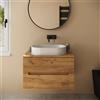Parama Lavabo da appoggio ovale in microcemento 60x35x12 cm bianco | Iseo
