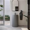 Parama Lavabo freestanding tondo 45x83 cm in micrcocemento grigio | Coral