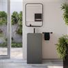 Parama Lavabo freestanding quadrato 45x45x90cm in microcemento grigio | Flores