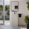 Parama Lavabo freestanding quadrato 45x45x90cm in microcemento beige | Flores