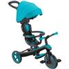 Globber Triciclo Evolutivo 4 in 1 Maniglione Regolabile Balance Bike Verde Acqua