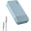 NOBIS Power Bank 20000mAh PowerBank 65W, Caricatore Portatile Ricarica Rapida Bidirezionale, 4 Porte USB-C/USB-A, Display Digitale, Ampia Compatibilità,