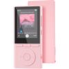 Aiandcc 64 GB Lettore MP3 Bluetooth 5.3, MP3 Lettore Musicale con Cuffie, Dittafono, Suono HiFi, Lettore e-book, Schermo a Colori da 2,4 Polliciideale per Sport, Supporta Scheda TF da 128GB, Rosa