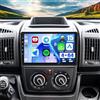 CAMECHO [4G+64G] Android 15 Autoradio per FIAT Ducato/Peugeot Boxer/Citroen Jumper con Navi Carplay Android Auto, 9 pollici Stereo Touch Display WiFi Bluetooth RDS/FM MirrorLink+Telecamera Posteriore