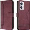 Bravoday Cover per Oneplus Nord CE 2 5G, Flip Custodia in Pelle PU Portafoglio Custodia per Oneplus Nord CE 2 5G, con Slot per Schede, Vino Rosso