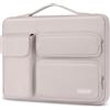 MOSISO 15 pollici Custodia Laptop Porta, Borsa PC Compatibile con MacBook Air 15 M5 M4 M3 M2 2026-2023, Dell XPS Plus, Lato Aperto Borse con 2 Alzato & 1 Tasche Patta, Pietra Grigio