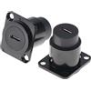 HangTon Connettore accoppiatore impermeabile USB C di tipo C, presa a pannello per cavi in linea di tipo D, estensione femmina a femmina, passaggio paratia IP65