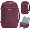 ECOHUB Zaino EasyJet 45x36x20, 30L Zaino da Viaggio Aereo Bagaglio a Mano | Scomparto 3D per Laptop 15.6, Tasca Antifurto, Apertura a 180°, Cerniera SBS, Resistente all'acqua, Materiale Riciclato