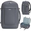 ECOHUB Zaino EasyJet 45x36x20, 30L Zaino da Viaggio Aereo Bagaglio a Mano | Scomparto 3D per Laptop 15.6, Tasca Antifurto, Apertura a 180°, Cerniera SBS, Resistente all'acqua, Materiale Riciclato