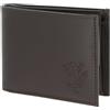 Oxmox Pelle portafoglio Leather RFID Protect Pocketbörse Frog 2.0 Embossed Brown marrone scuro