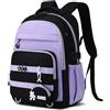 Amythe Zaino Ragazze - Zaino Scuola per Adolescenti Impermeabile per Laptop 15.6 - Cartella Casual per Scuola Elementare Media Superiore 10-18 Anni - Adatto per Carrello -Viola