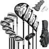 PGM Set completo di mazze da golf da uomo, 12 pezzi, 3 legno (#1,3,5), 1 ibrido (#4H), 6 ferri (#5, 6, 7, 8, 9, PW), 1 cuneo di sabbia (52°), 1 putter - sacca da golf - testa del club in titanio,