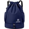 JSNOM Zaino Mare Sacca Sportiva: Zaino Casual Palestra Spiaggia Impermeabile per Viaggio Yoga Escursionismo Nuoto Allenamento Scuola con Coulisse per Uomo Donna (Nero) (Giallo)