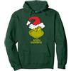 Dr. Seuss Grinch - Merry Grinchmas Felpa con Cappuccio, Unisex per Adulti, Bianco, S