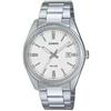 Casio MTP-1302DA-7AV Orologio analogico da uomo quadrante bianco, acciaio inossidabile, data, vetro minerale, 50 m WR - Ref. MTP-1302DA-7AV