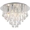 M2 OUTLET Lampada da soffitto artistico/lampadario eccezionale (vetro/cristallo) Ø 46 cm, trasparente con finiture