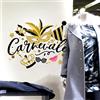 kina UVC0009 Vetrofania per Carnevale su PVC Trasparente - Misure 50x40 cm - Decorazioni adesive per vetrine di Negozi