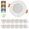 Sineyon Faretti LED da Incasso per Cartongesso Dimmerabile 4W, Set di 12