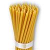 Danilovo - Candele in Cera d'Api, 50 Pezzi, Colore Giallo, Candele Decorative per Preghiera, per Rituali, Decorazione o Candele di Compleanno, 16 cm x 0,5 cm