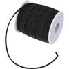 PATIKIL 2,65mm x 45m Cordino in Pelle Scamosciata Cordoncino Pelle Scamosciata Nastro Corda Finta Pelle Artigianato Floreale Pizzo per Bracciali Regalo Creazione Gioielli, Nero