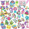 CAYUDEN Adesivi per pittura con diamanti 5D, 33 pezzi, per bambini, con unicorno, per bambini, ragazze, sirena, diamond painting
