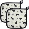 BAMINX Presine per cucina Hot Pads con tasca motivo gatto design presine accessori da cucina regali per gli amanti dei gatti