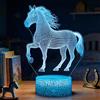 DAHEYMA Lampada d'atmosfera a cavallo, 16 colori cangianti, lampada da notte LED 3D con telecomando, regalo per ragazzo, decorazione camera da letto, lampada da tavolo cavallo