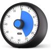 Conchstar Timer Visivo per Bambini 60 Minuti - Timer Analogico Silenzioso a Conto Alla Rovescia,Strumento di Concentrazione per ADHD e Autismo,Gestione del Tempo per Compiti (Black Blue)