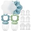 CLDY Frutta e mini congelatore, combinazione di vassoi per bambini, latte materno, ghiaccio sul gambo, senza BPA, aspirapolvere per la frutta, 6 tettarelle in silicone in 3 misure a partire da 4 mesi