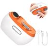 Mokeum Tagliaunghie elettrico, 2 in 1, per unghie elettrico, ricaricabile tramite USB, con luce LED, adatto per neonati, bambini, adulti e anziani (arancione)