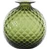 VENINI VASO MONOFIORE BALLOTON D.21,5 CM VERDE MELA FILO ROSSO H.24,5 CM FO310029000F0OG