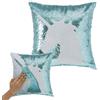 BAKAJI Cuscino Paillettes Federa Effetto Sirena Doppio Colore Unicorno 40x40cm Divano