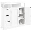 Shally Dogan Mobile da Bagno Armadietto da Terra 3 Cassetti e 2 Ante Armadio 80.5x30x86.5cm