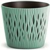 BAKAJI Fioriera Vaso Decorativo Design Moderno Fiori Piante Casa Esterno 16cm Verde