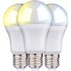 ALPINA 3xSmart Home Lampadina LED E27 Luce Bianca Fredda e Calda App Alexa e Google 9W