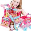 BAKAJI Carrello Spesa Playset Super Mercato Giocattolo Bambini con Bambola e Accessori