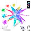 BAKAJI Stella Luminosa di Natale da Soffitto Decorazione Natalizia LED RGB 25cm con App