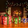 BAKAJI Set 3 Pacchetti Pacchi Regalo Natalizi Luminosi Natale Multicolore Bianco Caldo