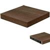 BAKAJI Mensola Parete Quadrata Scaffale 25x25x4cm Libreria Legno MDF Noce Moderna