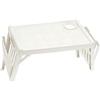 TONTARELLI Vassoio da Letto Pieghevole Bianco in Plastica Gambe e Manici Colazione a Letto