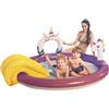 JILONG Piscina Parco Giochi Unicorno per Bambini Play Center con Scivolo e Spruzzo