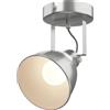 BAKAJI Lampada Applique Parete Faretto Direzionabile Metallo Design Moderno E14 Silver