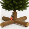 BAKAJI Base Supporto in Legno 60x60x30cm per Alberi 180-240cm Tronchi Attacco Universale