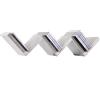 BAKAJI Mensola Parete Moderna Design Zig Zag Mensole Muro Scaffale 3 Ripiani Bianco