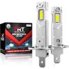 Tongruiting Lampadine H1 LED Fari Auto, 110W 36000LM, Luminosità 800% Maggiore, 6500K Luce Bianca Fredda, Dimensione 1:1, Impermeabile IP68, Installazione Plug and Play, Confezione da 2 Pezzi