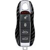 M.JVisun Genuino Fibra di Carbonio Custodie per Chiavi Auto Per Porsche 718 911 Carrera 918 Spyder Boxster 981 Cayenne 92A Cayman 981 Per Macan Per Panamera 970 Cover Chiavi Guscio Chiave - Nero