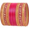 Touchstone 2 dozzine di braccialetti speciali per braccialetti firmati a caldo con design in lega di metallo per donna 2.75 Set di 2 Grande Hot pink-2