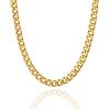ALANETA Set/Collana a catena cubana massiccia da 60 cm per uomo, catena in acciaio inossidabile placcata in oro 18 k. Fatto a mano. Regalo. Gioielli da uomo (Oro/Argento/Nero 7mm) (ORO)