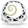 Planetys - Anello occhio di Santa Lucia in argento 925/1000 etnico - Misura regolabile