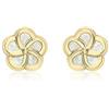 Carissima Orecchini a lobo fiore 8,5 mm con madreperla da donna in oro giallo 9 ct